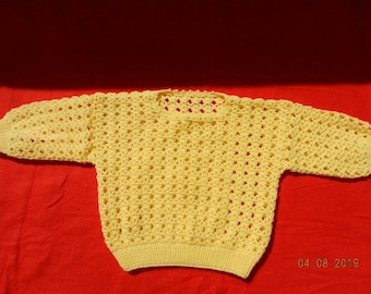 Gehäkelter Babypullover GR: 74/80