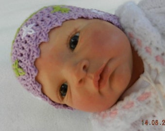Baby Crochet Hat gr: 35-36 cm head circumference