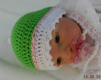 Baby Crochet Hat gr: 35-36 cm head circumference