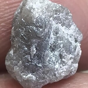 Diamante en bruto gris fantasía de 2,90 quilates, gema natural sin tallar (9,80 x 7,80 mm)