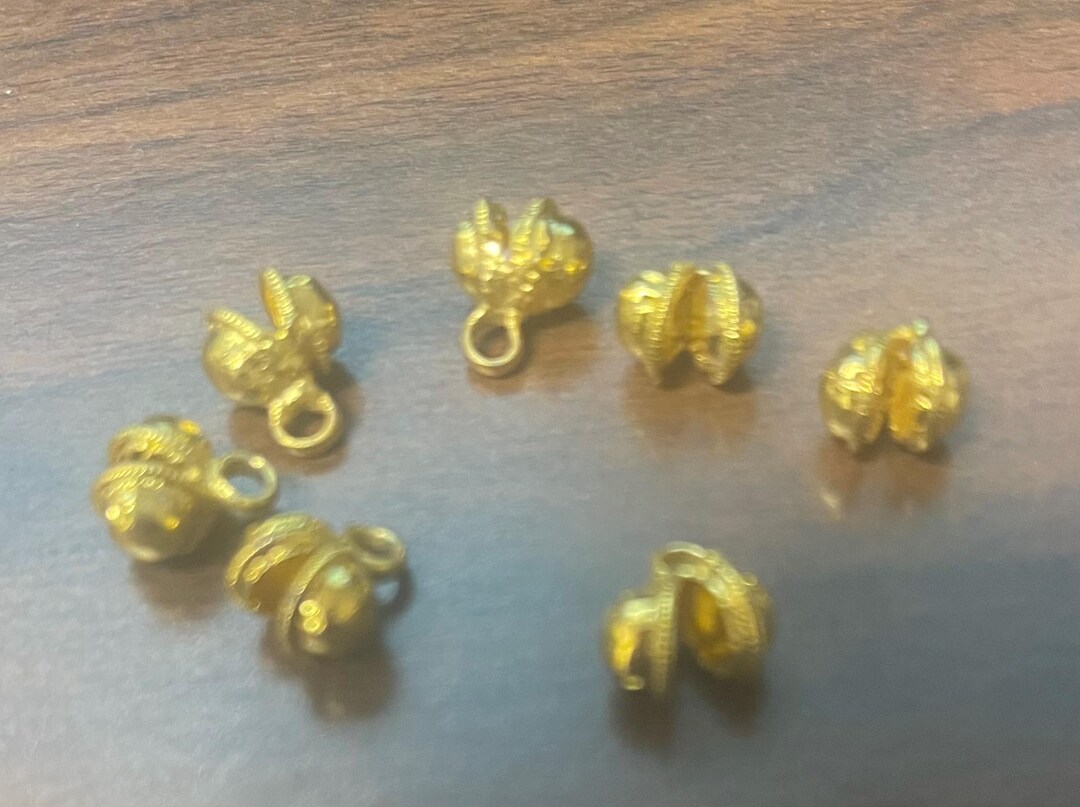 70 Golden Clapperless Bells, Belly Dance Bells - Etsy