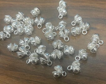 70 silver Clapperless bells for belly dancing