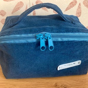 Kosmetikbeutel Magic Pouch, Breitcord, faltbar, Schminkbeutel, Cordtasche, Make up-Tasche, Mäppchen, Stiftetasche