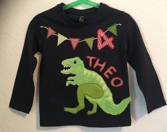 GeburtstagsShirt T-REX/Dino, personalisierbar Name T-Shirt ab Gr.92