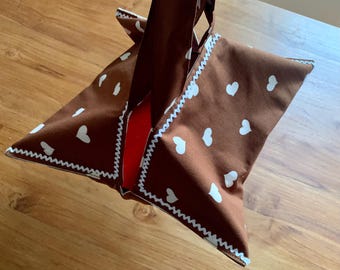 Praktische & mooie taarttas, taartdrager, taartkoepel, katoen, dubbellaags, tot 28 cm