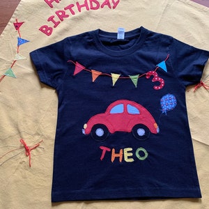 Birthday shirt application car beetle beetle t-shirt shirt for boys shirt with name t-shirt sewn beetle shirt birthday