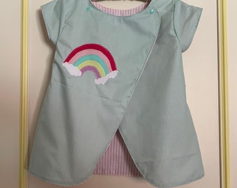 Tunika, Geburtstagsshirt, Geburtstag, Bluse, Hängerchen, wendbar, Applikation,Regenbogen, Geburtstagszahl, Namen 1-6 Jahre