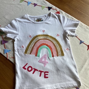 Koszulka urodzinowa, T-shirt, tęczowa, boho, imiona, prezent urodzinowy, dziewczyny, różne rozmiary, kolory