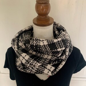 Loop, lus sjaal, dames, heren, unisex, wol, warm, zwart en wit, 2 lengtes