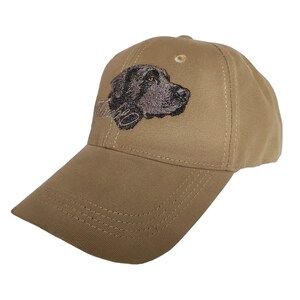 Embroidered Labrador Retriever Hunting Hat - Olive Cotton Cap