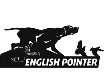Personalisierte Englisch Pointer Metall schild, Hund Adresse Plaque, Wand Kunst