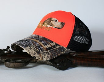 Haftowany angielski kapelusz myśliwski Pointer: Camo Hunter Cap