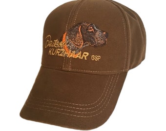 Czapka myśliwska dla wyżła niemieckiego krótkowłosego: haftowana czapka dla psa GSP