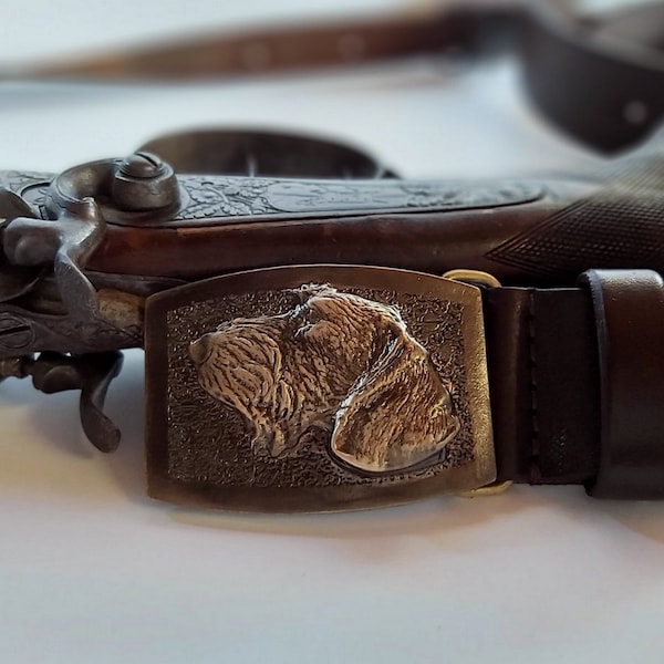 Wirehaired Dachshund Belt with Bronze Buckle Dachshund Leather Belt Teckel Belt Dackel Belt Dachshund gift Dachshund decor Dachshund art