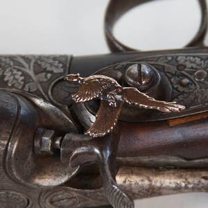 thumbnail image 2 of Vintage Style Pewter Hunting Pheasant Brooch Pin - Wildlife Animal Jewelry 2 of 6
