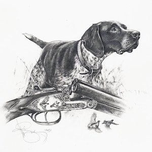 German Shorthaired Pointer Print: Hunting Dog Art