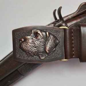 Pudelpointer Belt with Bronze Buckle // Pudelpointer Leather Belt