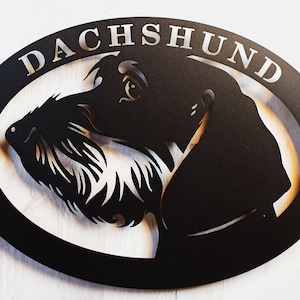 Dachshund Metal sign 16.9x23.6" Wirehaired Dachshund Wall Art Dachshund Dachshund Silhouette Dachshund Dog Art Hunting Decor