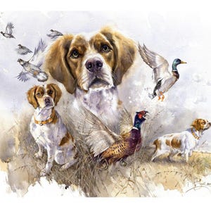 Bretanha. Harmonia da Caça // Giclée assinado pelo autor em papel grosso de aquarela por Valery Siurha