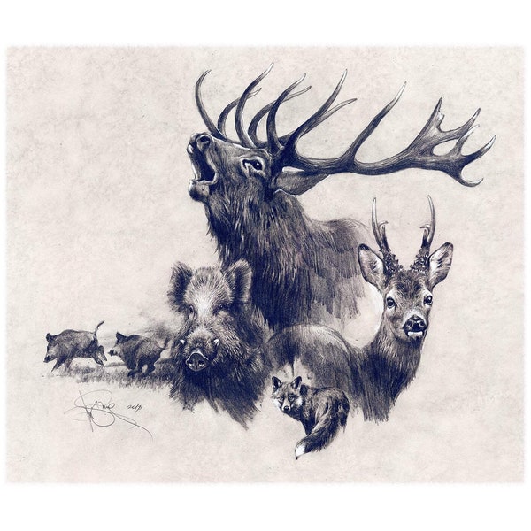 Hunting Art - Etsy