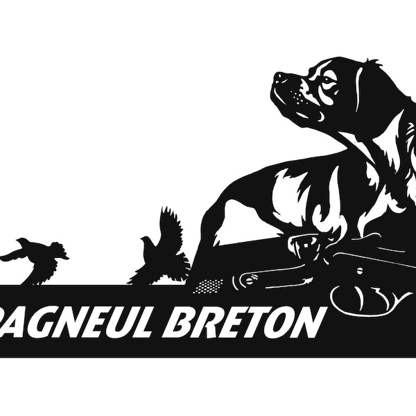 Panneau en métal Epagneul breton, art mural, épagneul breton français, art épagneul breton, chien breton, art de chien, décoration d'intérieur, décoration de porche