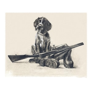 Caza próximamente... Cachorro Braco Alemán, Braco Alemán de Pelo Duro, Arte canino, Braco Alemán, Braco Alemán, Perro de caza, Regalos de caza