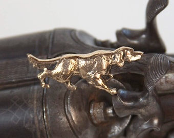 Bronze Irish Setter Pin: Hunting Dog Badge, Hunter Gift
