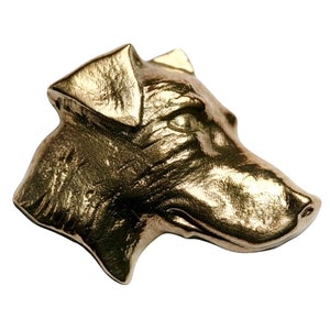 Jagdterrier Bronze Pin: Hunting Dog Lapel Hat Pin