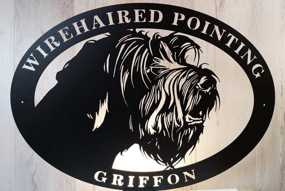 Wirehaired Pointing Griffon Korthals Griffon Signo de metal Griffon Art Griff Sign Griffon Dog Nursery Dog Kennel Sign Custom Dog Kennel Etsy Espana