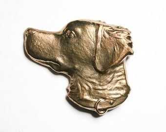 Epagneul Breton Bronze Pin: Hunting Dog Breed Badge