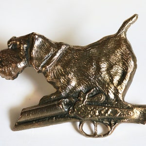 Bronze German Wirehaired Pointer Pin: Drahthaar Hunting Dog Accessory