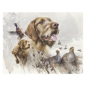 Wirehaired Vizsla. Catch happiness by the tail" Signed Author's Print by Valery Siurha