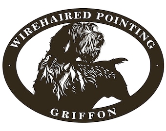 Wirehaired Pointing Griffon (Korthals Griffon) Metal Sign Griffon Art Griff Sign Griffon Dog Nursery Dog Kennel Sign Custom Dog Kennel