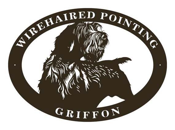 Wire haired pointing griffon dog puzzle, wooden hunting dog puzzle