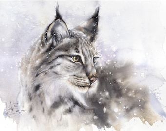 Lynx Author's Signed Print by Valery Siurha