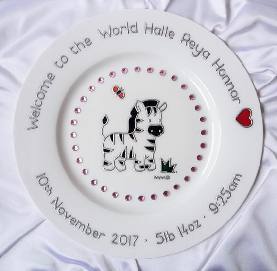 Fox Personalised Christening//Baptism//Naming Day//New Baby//Birth Gift Plate