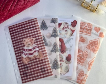 Desafío de ahorros "Sueños de Navidad" y sobre / Sobre A6 para guardar dinero en efectivo