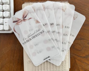 One Thousand Dollar Savings Challenge | Matte Vellum A6 Savings Trackers
