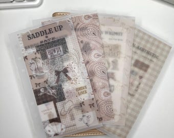 Reto de ahorro Western Whimsy y sobre / Sobre A6 para rellenar con dinero