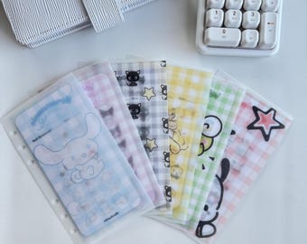 Desafío de ahorro de Kawaii Friends y sobre / Sobre A6 para rellenar con efectivo