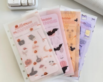 Desafío de ahorro de Halloween y sobre / Sobre A6 para rellenar con efectivo