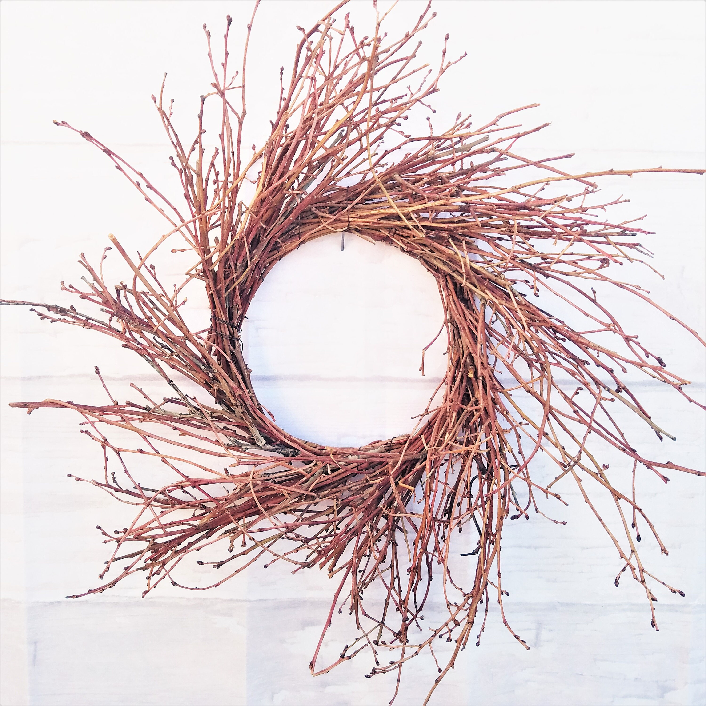 Grapevine Wreath Natural Twig Wreath Blueberry Stain ...
