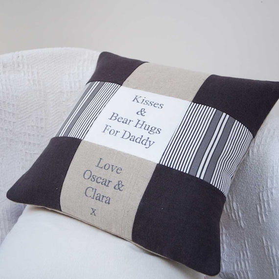 Personalised Cushion for Grandad Dad Fathers Day Gift linen Daddy Great Gift