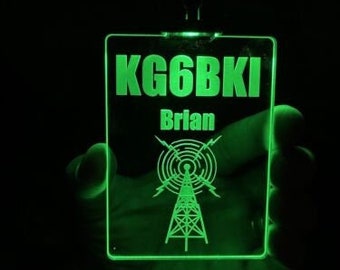 LED Ham Radio Tower Call sign Lanyard