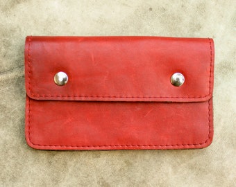 Wallet XL, new calf leather, subtle red / burgundy