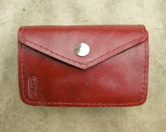 Bag, upcycled calfskin dark red / wine red