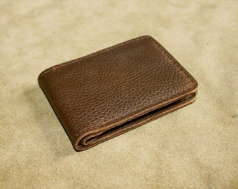 MINI EC card case upcycled cowhide brown