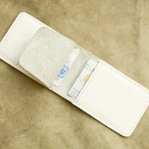 Mini EC card case new cowhide white