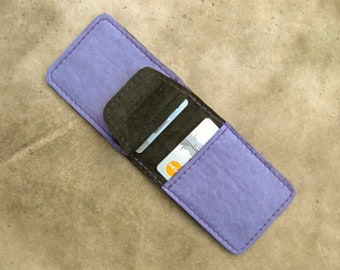 MINI EC card case soft recycled leather purple