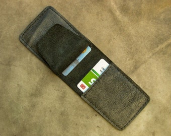 Credit card ID case recycled cowhide anthracite
